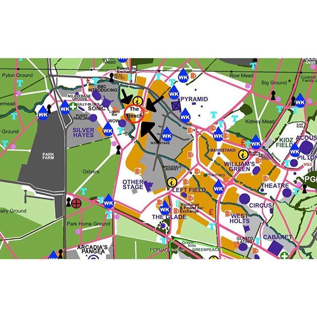 hello glastonbury people, here’s a handy map so you can find where i’m playing this weekend. 
set times are:
-thursday 1pm -saturday 6pm 
both @ the reach bit.ly/2Yabmo7