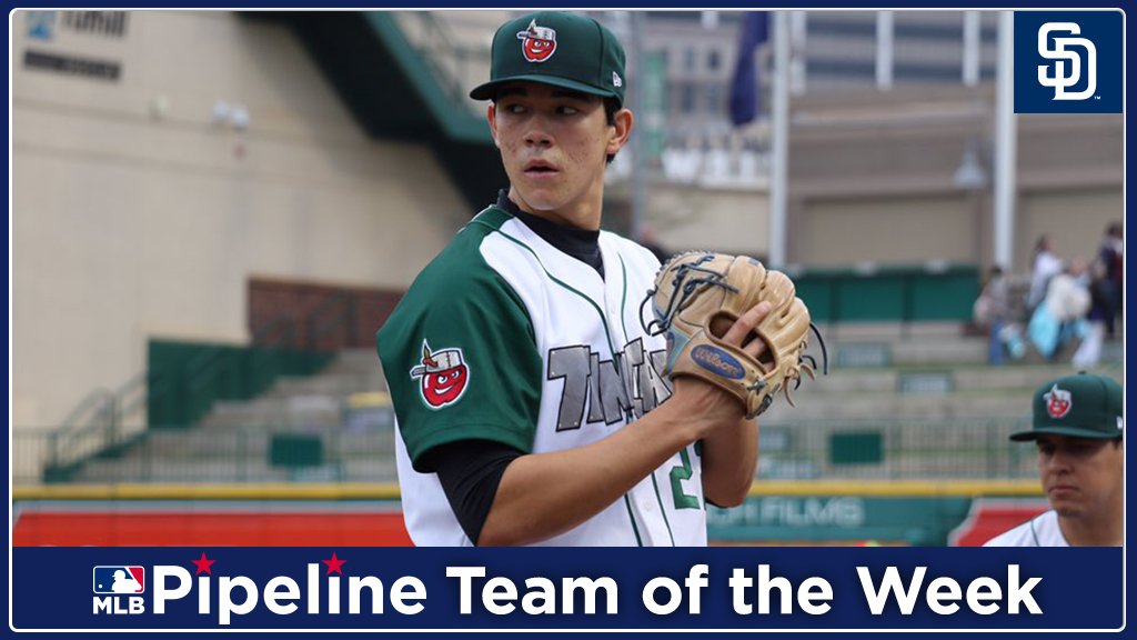 Another rising prospect in the #Padres system? This 19-year-old <a href="/TinCaps/">Fort Wayne TinCaps</a> lefty becomes the 6th <a href="/Padres/">San Diego Padres</a> prospect to earn a Team of the Week nod this year the week that he entered San Diego's Top 30 list: atmlb.com/2xbLEUs