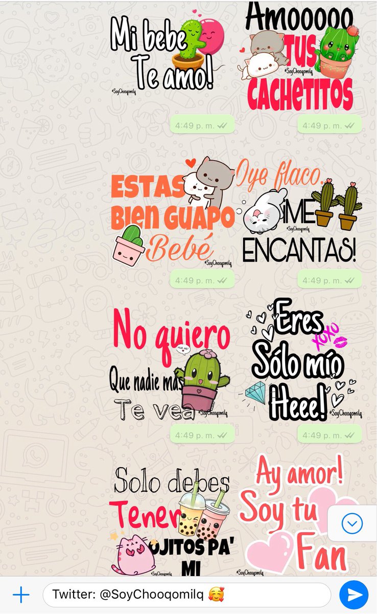 SoyChooqomilq's tweet photo. Stickers nuevos!!!❤️❤️❤️
Para las fan #fangirl 🥰 #rt y #fav para obtenerlos. 🙈
#stickers #StickersWhatsApp #whatsappgroup #FelizLunes 🤠 https://t.co/revYIJc08M
