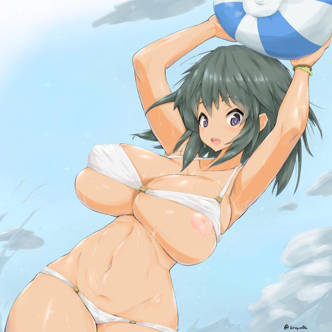 遊ぶのに夢中で気付いてない水着ナターリアちゃん
「ン?ナターリアじゃなくてちゃんとボール見テ!いくゾ♡」
#アイドルマスターシンデレラガールズ 
#ナターリア 