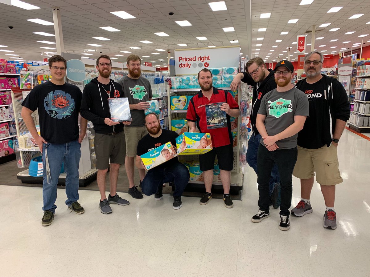 DnDBeyond's tweet photo. For all the dads with small children, be sure to head to Target to pick up all the things you need - diapers, formula, and the #DnDEssentials Kit! https://t.co/AgceYmY2Tz