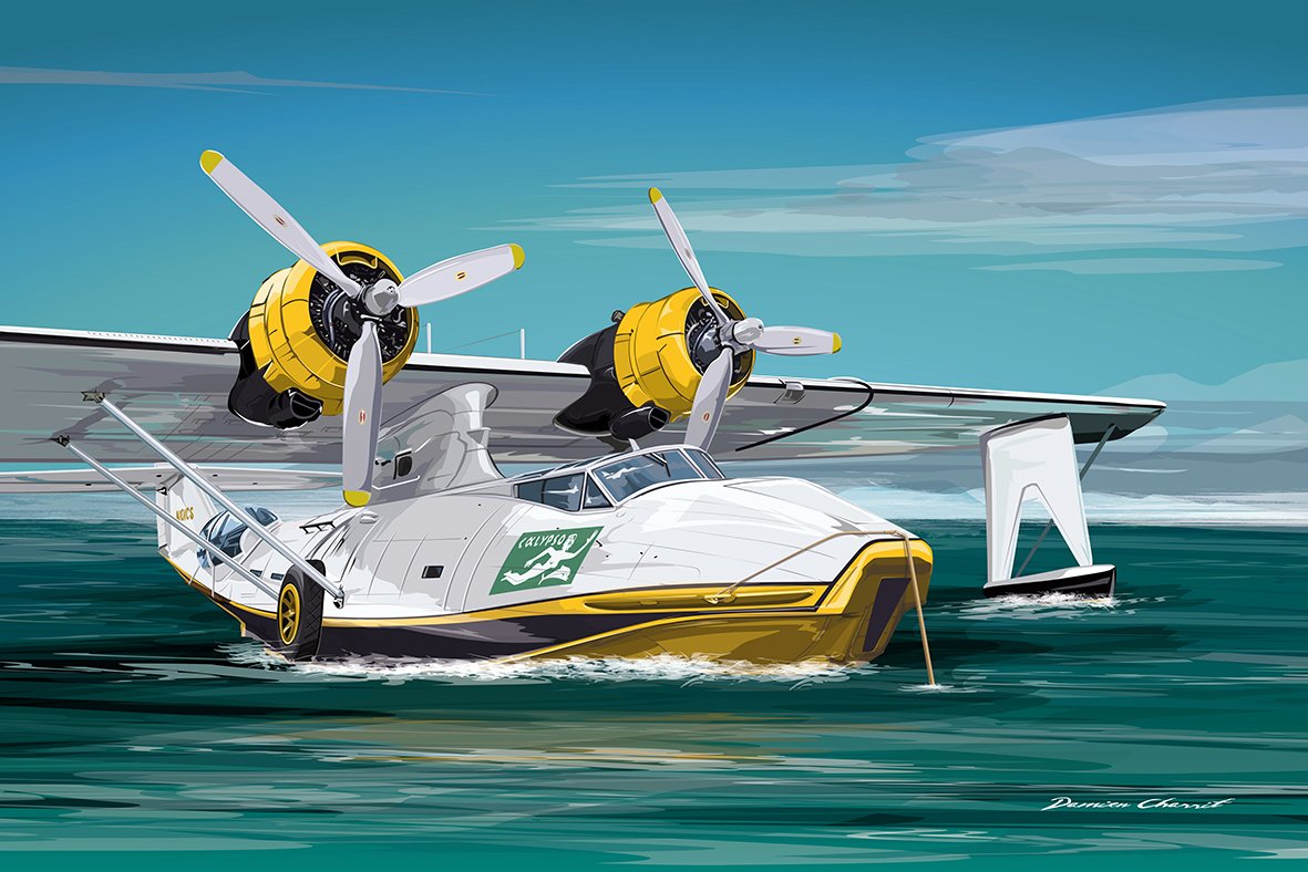 DamienCharrit's tweet photo. Pour se rafraichir, rien de tel qu’une bonne baignade
PBY Catalina – Calypso – Illustration numérique
https://t.co/8sa50HIjca
#AvGeek #illustrator https://t.co/dorJBp144v