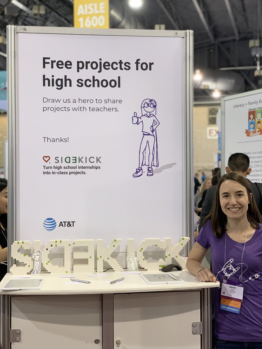 Sarah's stealing the show at the #edtechstartuppavilion at @iste 2019!  #ATTAspireAccelerator @ATTimpact