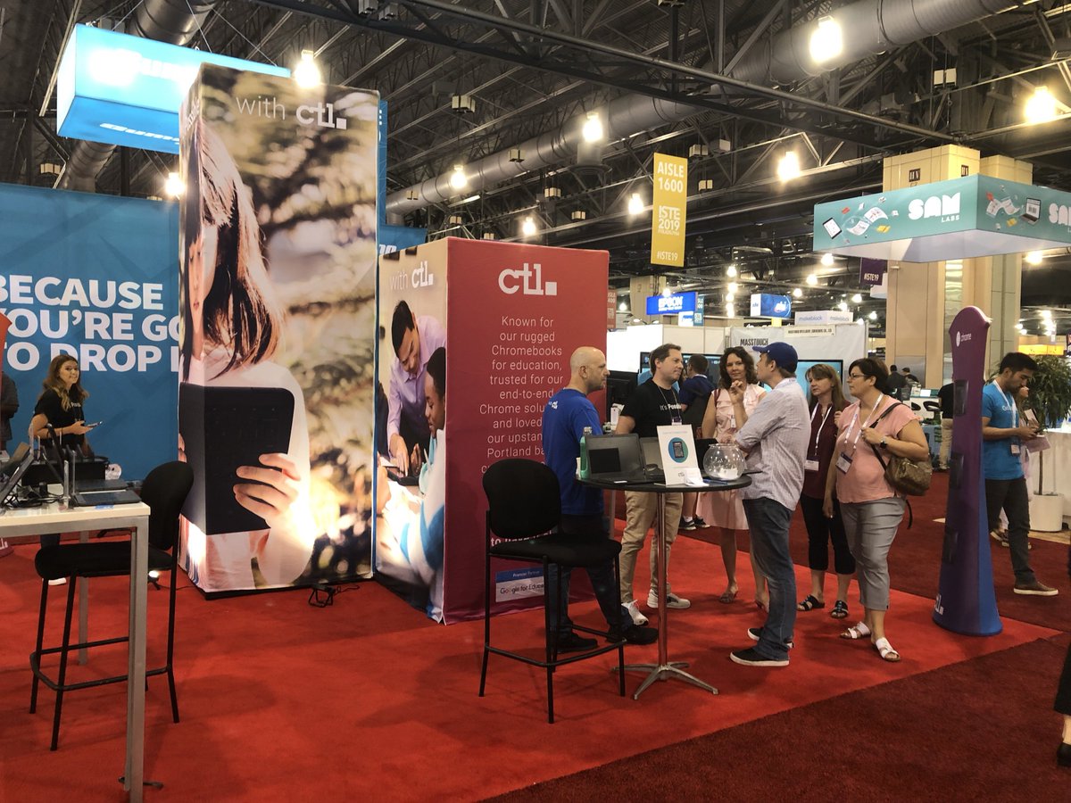 ctlcorp's tweet photo. So far a great day at #ISTE2019 in #Philly ! Stop by Booth #1850 to say hey to us and our Squid partners at @steadfastinnov while we have demos on our tablets and NL7TW models!
#edtech #weknowchrome #technology #innovate #highered #hightech #tablet #education #ctl #squidnotes https://t.co/WkJcpvDHsG