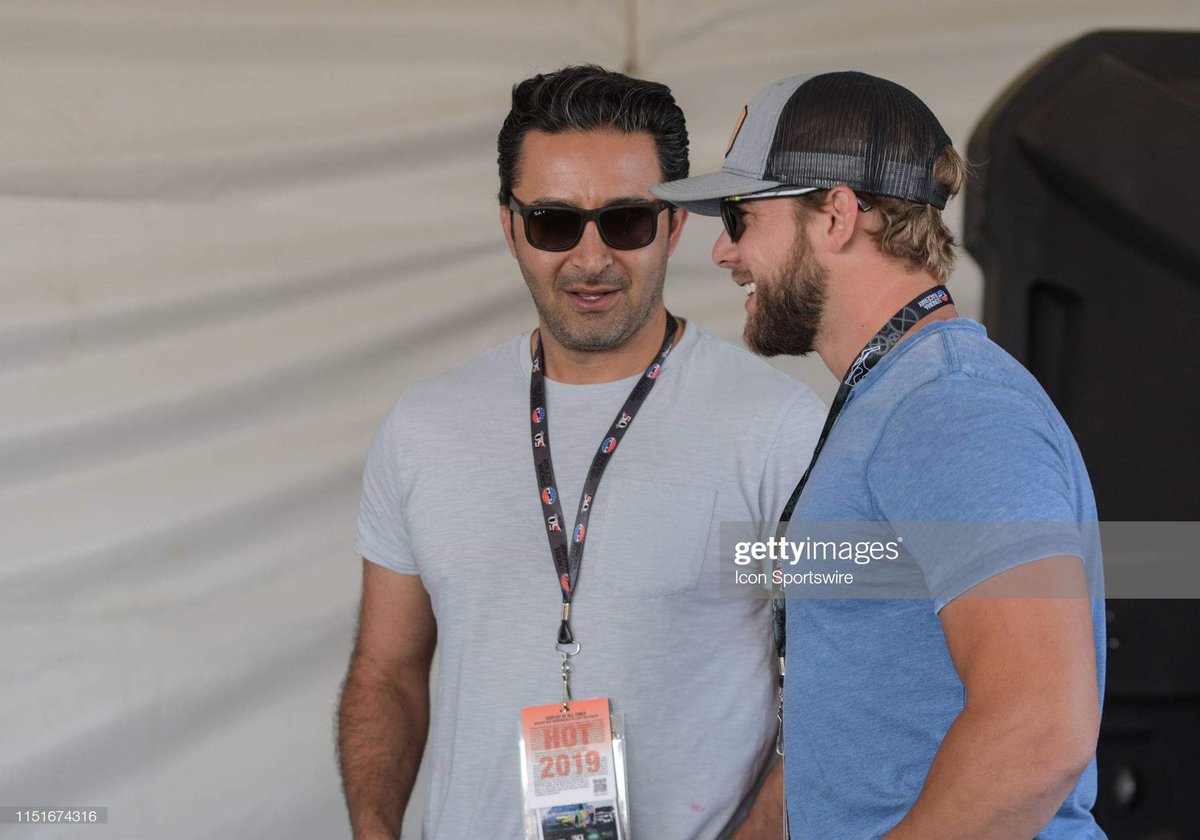 thieriot_news's tweet image. 06/23/19 : Max Thieriot and Pej Vahdat answer questions during a Q&amp;amp;A session from the RevZone near turn 7 prior to the Monster Energy NASCAR Cup Series Toyota/Save Mart 350 at Sonoma Raceway in Sonoma, CA.
📷 GettyImages/Samuel Stringer (Icon Sportswire) 
#maxthieriot #pejvahdat