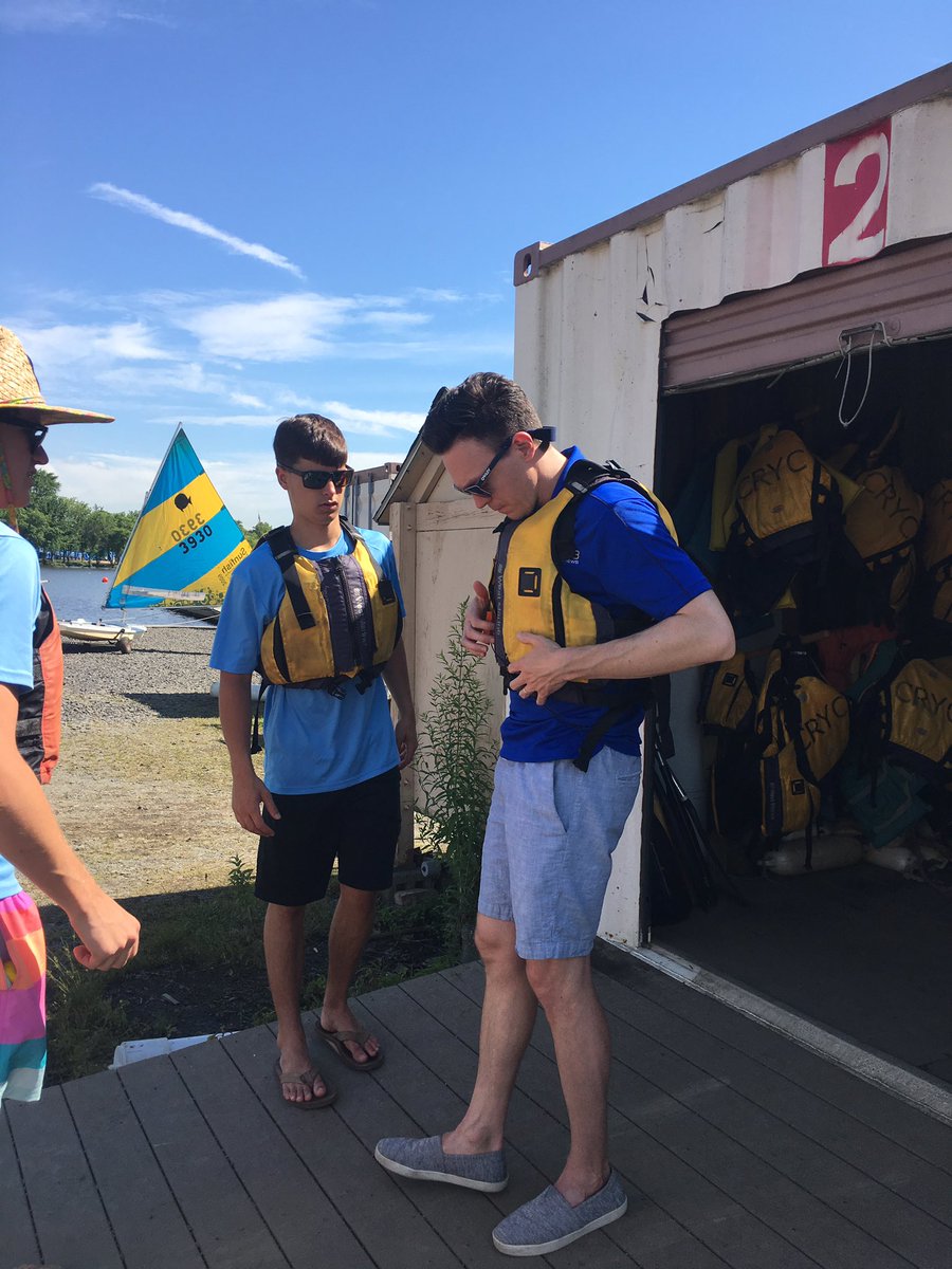CooperRiverYC's tweet photo. Hey @PatGallenCBS3 and @CBSPhilly thanks for stopping by today to talk about our #learntosail programs for kids and adults! Our great #sailing instructors taught Pat how to #sail a #sunfish ! Tune into #cbs3summerfest on Friday June 28 to see how he did! https://t.co/O7t5dplpyK