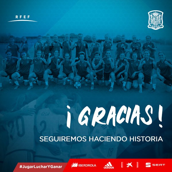 ⚽ Hemos JUGADO.

💪🏻 Hemos LUCHADO.

📝 Y con tu apoyo... ¡¡SEGUIREMOS HACIENDO HISTORIA!! 

Palabra de Selección.

¡¡GRACIAS POR TU APOYO!!

#JugarLucharYGanar