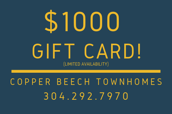 WHAT'S HAPPENING!? $1000 Gift Cards, that's what. 😎We've raised our gift card incentive to smooth $1k for the 20 people that sign a lease! #LetsGo #WVUNSO #WVU #CopperBeechMorgantown