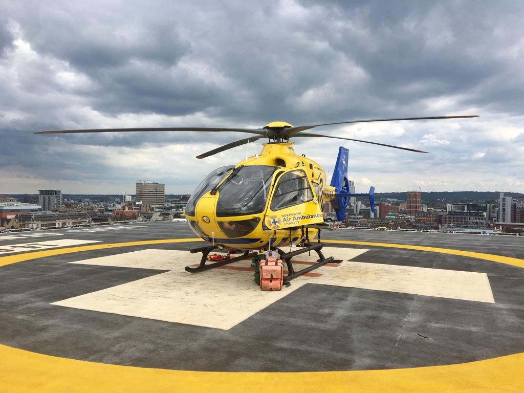 NWAirAmbulance's tweet photo. #Helimed75 enjoying the breeze on top of #leedsgeneralinfirmary !π₯π
Your #donations #fuel our #helicopters, our #crew and the #lifesaving work we do! Thank you! You are our #heroes!ππ
#nwaacharity #nwairambulance #team999 #emergencyservices #emergencycall #northwest https://t.co/oVm2w0TmuK