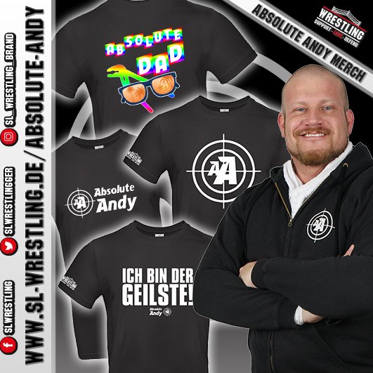 slwrestlingGER's tweet photo. ABSOLUTE ANDY MERCHANDISE

Neben zahlreichen weiteren Artikeln findet Ihr in unserem Sortiment auch zahlreiche Artikel von @AbsoluteAndyGER !

https://t.co/qnBQoUIbuy

#wrestling #absoluteandy #veteraan #merchandise #wrestlingshirt #wrestlingdeutschland https://t.co/5dTrBUWf5J