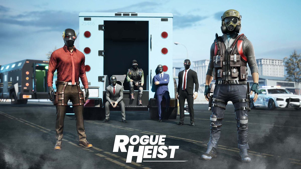 PlayRogueHeist's tweet photo. It's time to #SuitUpForBeta once again! Heist Mode will make its debut in the Rogue Heist Closed Beta when servers go live tomorrow at 12 PM EDT/9 AM PDT/9:30 PM IST! https://t.co/hcqcmfirKO