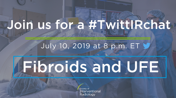 SIRspecialists's tweet photo. Women should be given all of their options when it comes to treating fibroids. Join SIR and @FibroidFoun for a #TwittIRchat on fibroids and uterine fibroid embolization (UFE) as a #FibroidFix, Wednesday, July 10 at 8 p.m. ET. #FibroidAwarenessMonth https://t.co/B8Q166YN2W