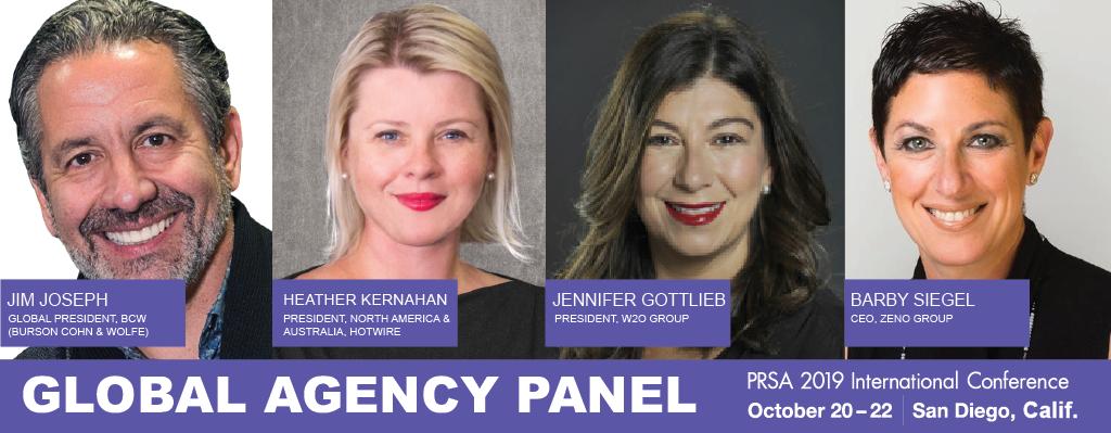 PRSA's tweet image. New #PRSAICON keynote! The all-star Global Agency Panel will feature @BCWGlobal’s @JimJosephExp, @hotwireglobal’s @hkernahan, @W2OGroup’s @JennGottlieb and @zenogroup’s @barbysiegel. To learn more&amp;gt;&amp;gt; prsa.org/go/icon19
