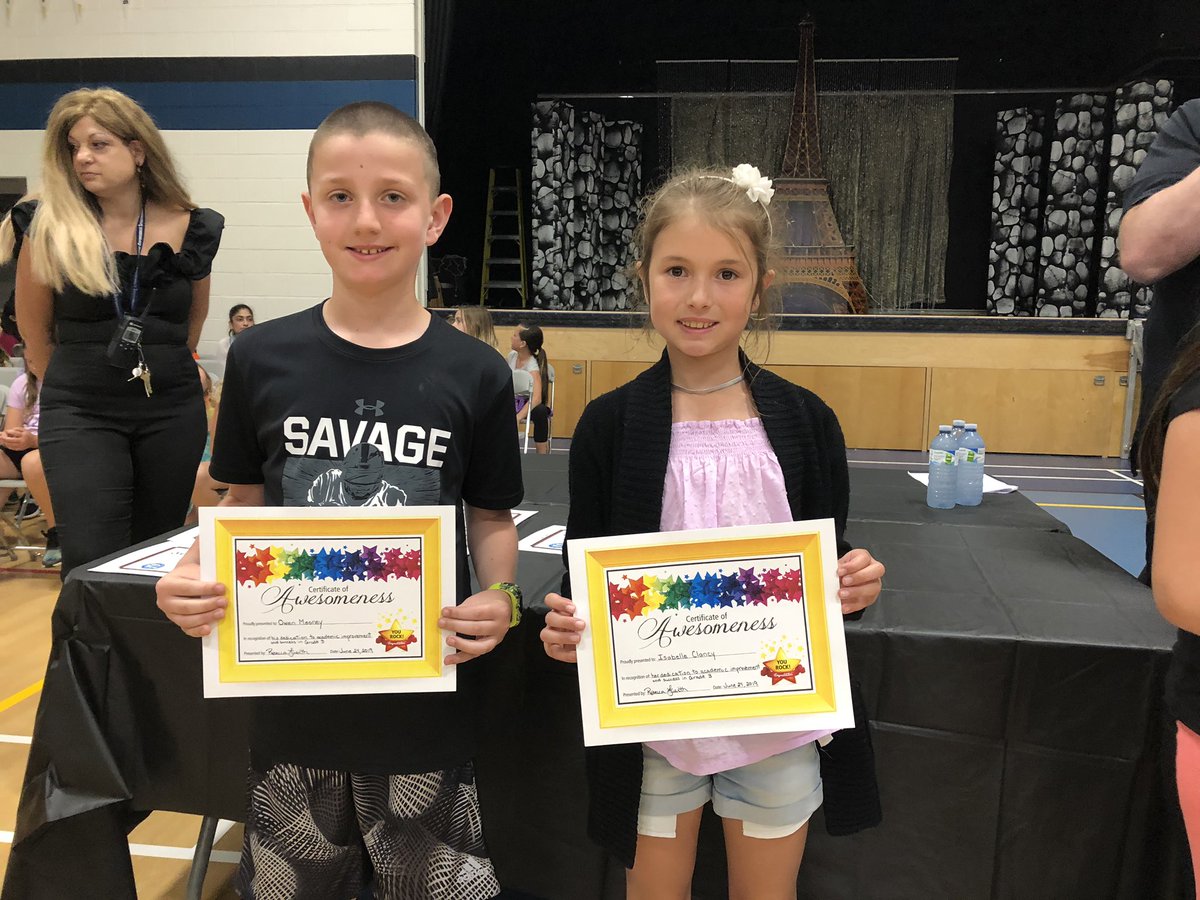 Owen and Isabelle are Students of the Month, they have shown such dedication to improving their school work