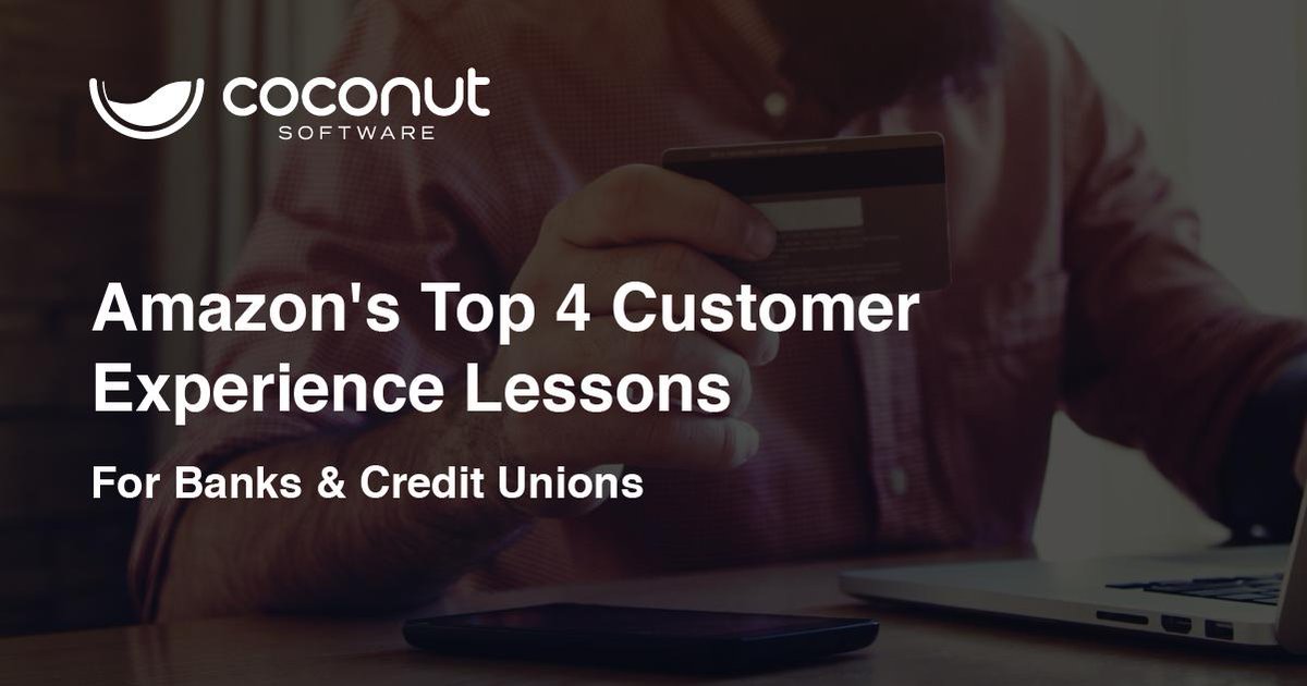 CoconutSoftware's tweet photo. At #Amazon, customer experience is king. Now, as the possibility of a ‘Bank of Amazon’ looms, what does that mean for banks and credit unions? And what can they learn from the e-commerce giant? https://t.co/OuWZCfJTng
#AmazonBank #Bezos #Amazon #CustomerExperience https://t.co/FNPRvWAfhN