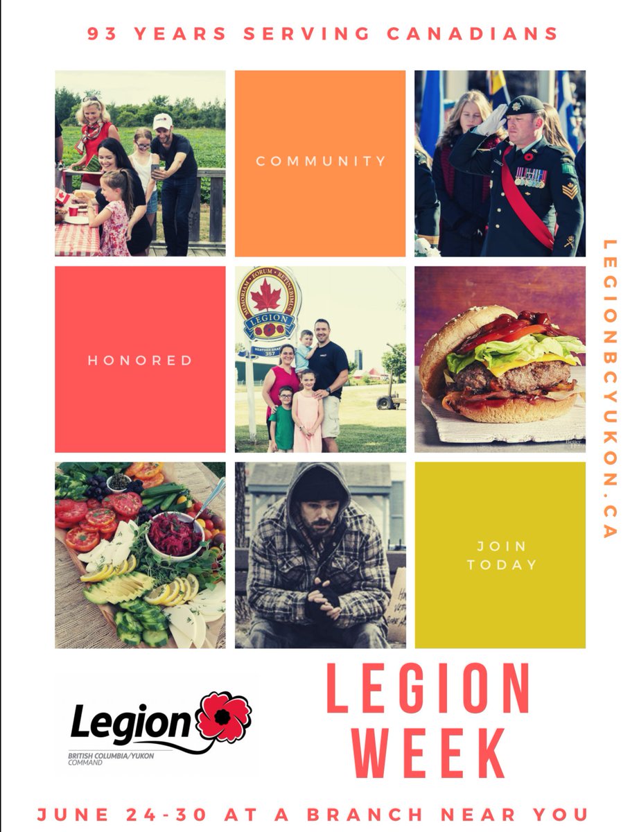 TheBillyRCL176's tweet photo. Legion week is when Legion branches throughout the BC/Yukon open their doors to the public, create community, family events & promote remembrance - we invite you to drop in, say hello & see what we are all about! EVERYONE WELCOME! #supportyourlocallegion #legionweek #TheBilly https://t.co/eYbh37M75i