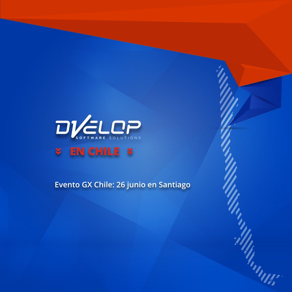 DVelopSoftware's tweet photo. Nos vamos a Chile para estar presentes en el #EventoGeneXus2019. Los esperamos junto a @joacoalvarez para conocer las รบltimas tendencias de UI & UX ๐. No se la pierdan! #GX #Chile #UI #UX #WorkWithPlus #SmartDevicesPlus #BusinessIntelligencePlus #DesignSystem https://t.co/pHBq9iToCI