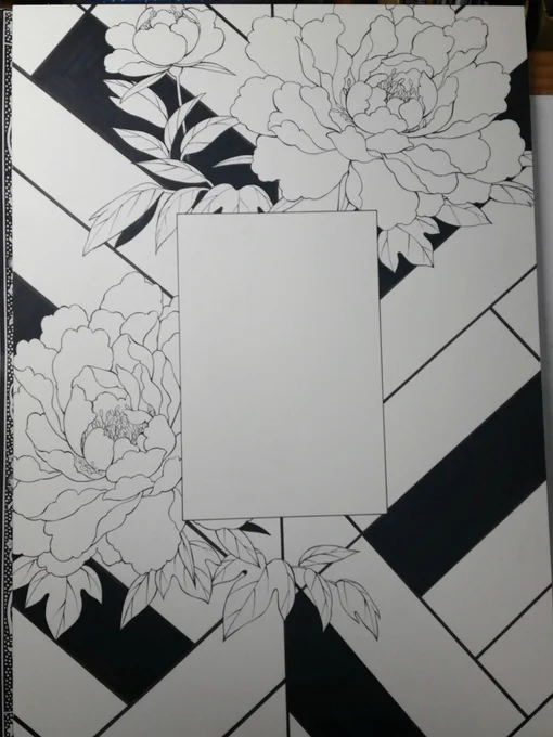 三巻の表紙描きますよ。まずは背景から。 