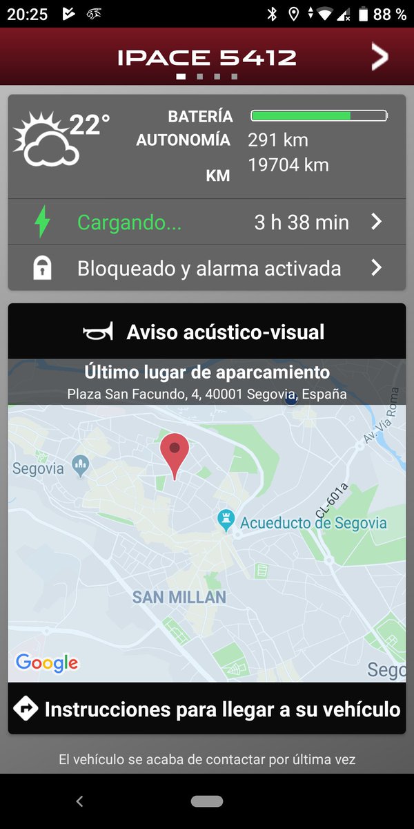 Segovia, mi última noche de #electricchallenge! Ya estoy cerca de casa, pero mañana toca Valladolid, Palencia, Burgos, Logroño, Soria, Guadalajara y Madrid. Sumaré 730 km y superaré holgadamente los 20.000 km eléctricos por 💪🤪🥴🚗🐈⚡🔌 con el #iPace