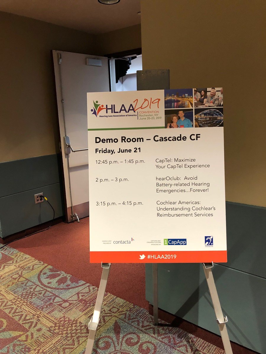 HearOclub's tweet image. We had such an amazing time at the @HLAA convention this weekend! We met so many inspiring people, learned about so many innovative companies helping the hearing loss community, and shared our mission of ending 'hearing emergencies'! We can't thank the HLAA enough! #hlaa2019