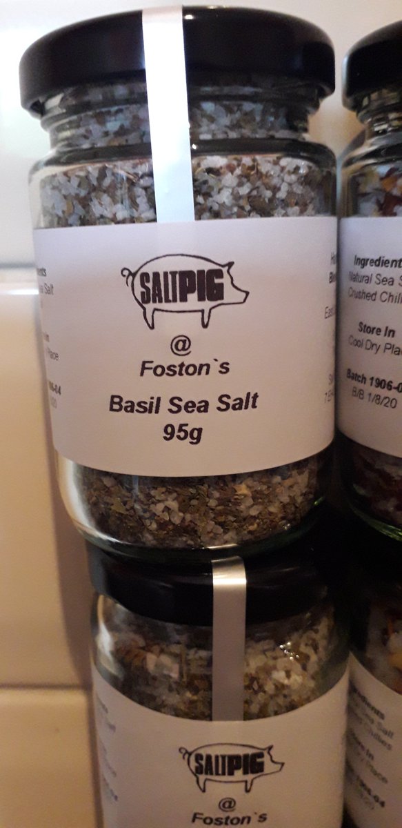 saltpigseasalts's tweet image. Retailers we are changing over to 95g Round Jars and can now offer them like this so Salt Pig @ your trading name this costs no extra for orders of 2 x 24 any mix of Hand Blended Flavoured Sea Salts / Meat Rubs, interested e mail tradeatsaltpig@gmail.com for trade prices.