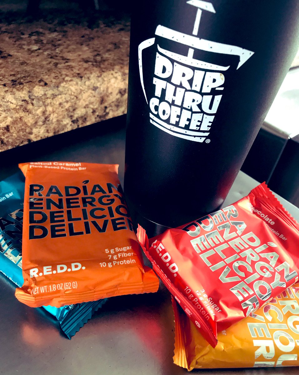 DripThruCoffee's tweet photo. At Drip-Thru, we like to #spreadtheredd @reddbar! Delicious, protein packed, plant-based, superfoods nutrition bar. Try one today! #drivethruconvenience #tinycoffeeshop https://t.co/cAZ05aChOh