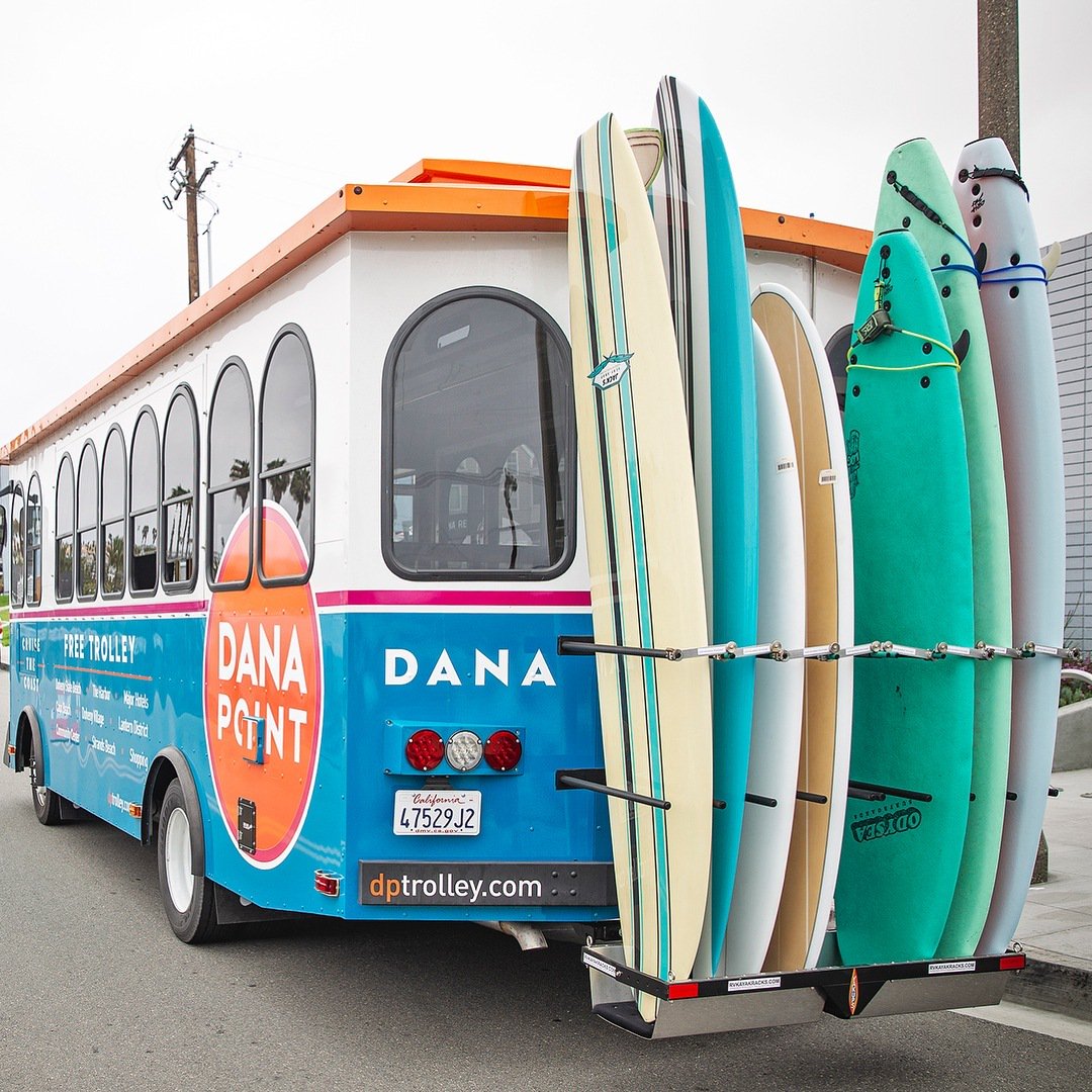DanaPointHarbor's tweet photo. Happy Trolley days! The #DPTrolley is up and running and ready for you to hop on! Now through Labor Day, skip the traffic and take a FREE ride down PCH to enjoy all the fun #DPharbor has to offer. 📸: @jpvsphoto https://t.co/S1ZZwCgTxb