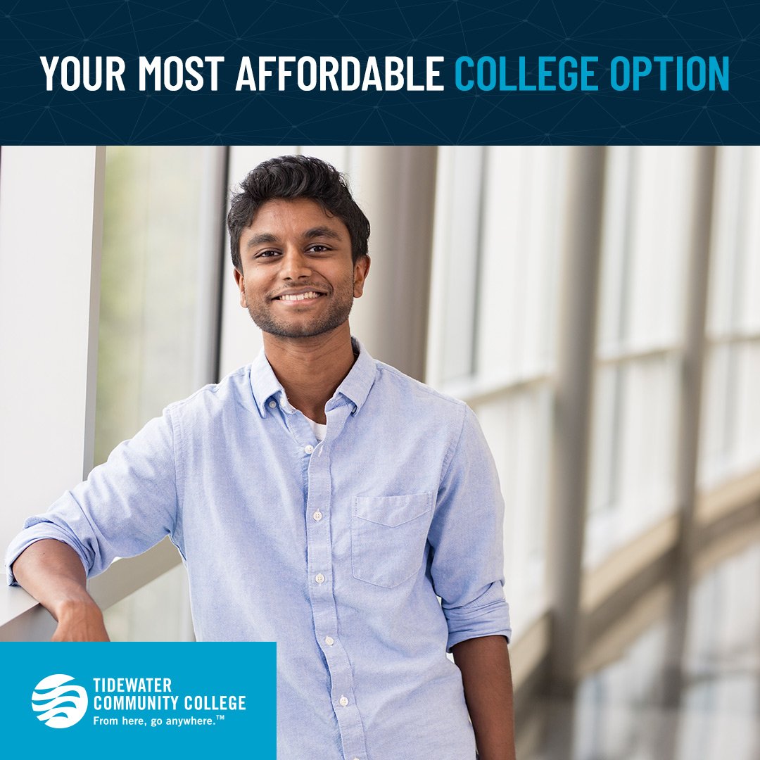 TCCva's tweet photo. Community college tuition and mandatory fees are approximately one-third of the comparable costs of attending Virginia’s public four-year universities. #CommunityCollege #TCC https://t.co/Ubsq6L1fIL