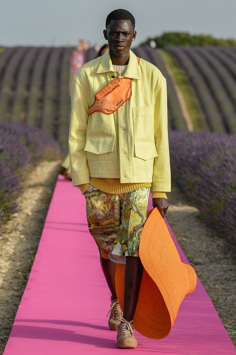 messyprada's tweet photo. jacquemus ss20 menswear in a provence lavender field https://t.co/ZmTzKdWlD7