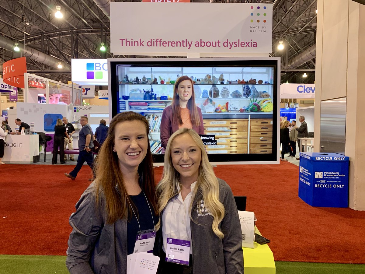 mtholfsen's tweet photo. Be sure to stop by the @MadeByDyslexia area at the #MicrosftEDU booth 2900 at #ISTE19 

Two of the educators from our 100K viewed “Dyslexia Awareness course are there to talk with you 🙌 @Stuckin5thGrade 

👉 https://t.co/vcSUuvsv2b https://t.co/iwuMwcc7bE
