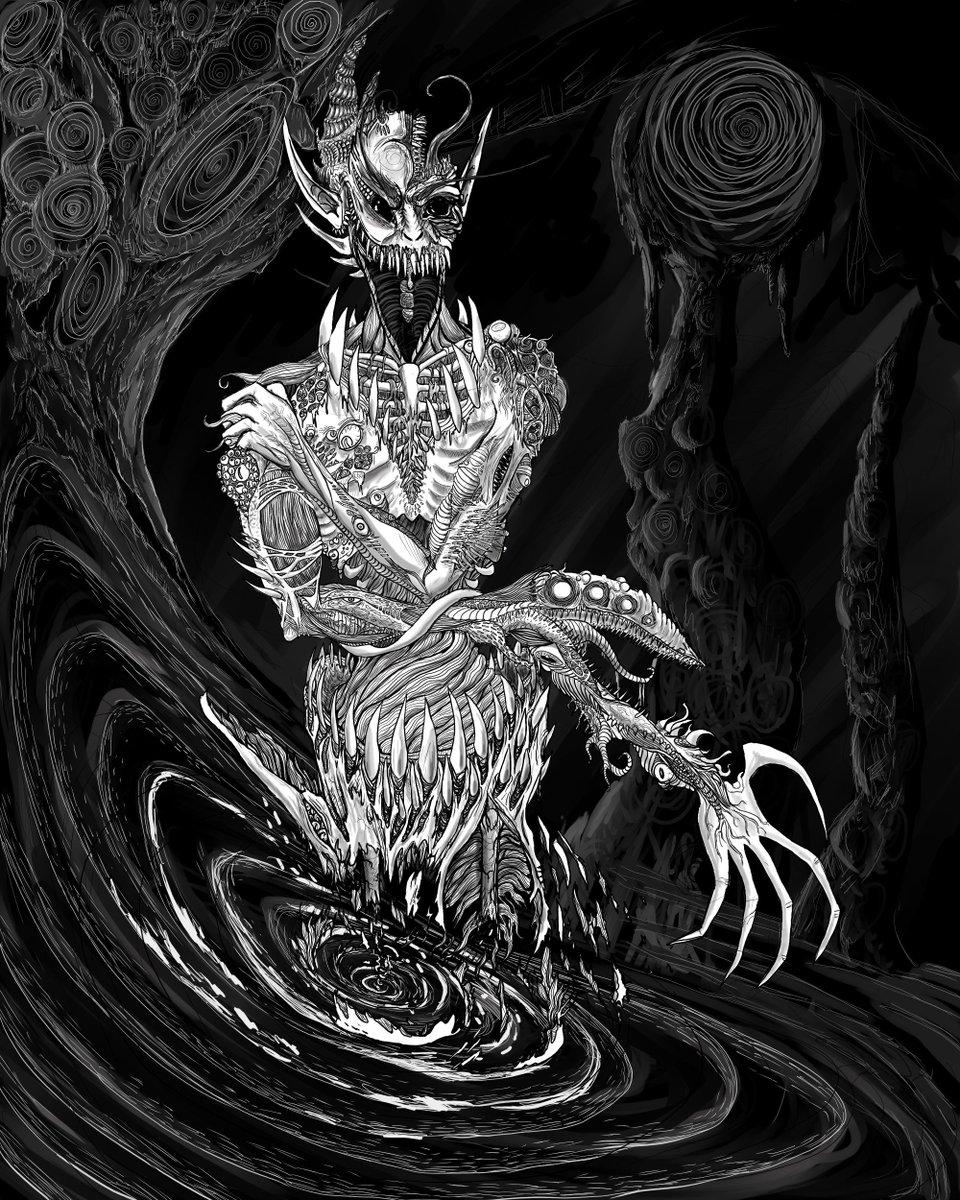 plagueguts's tweet photo. A commission I completed a while ago. Alumerne's void form https://t.co/liYWswiZY7