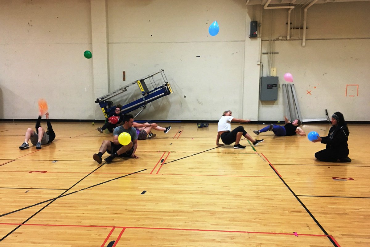 nm_mullins's tweet photo. Fun day @YSUKSS... working on youth #physicalactivity leadership... #movingtolearn & #learningtomove.
You're never too old for #balloonfun.
#movementintegration @youngstownstate https://t.co/XSJQZg6lyE
