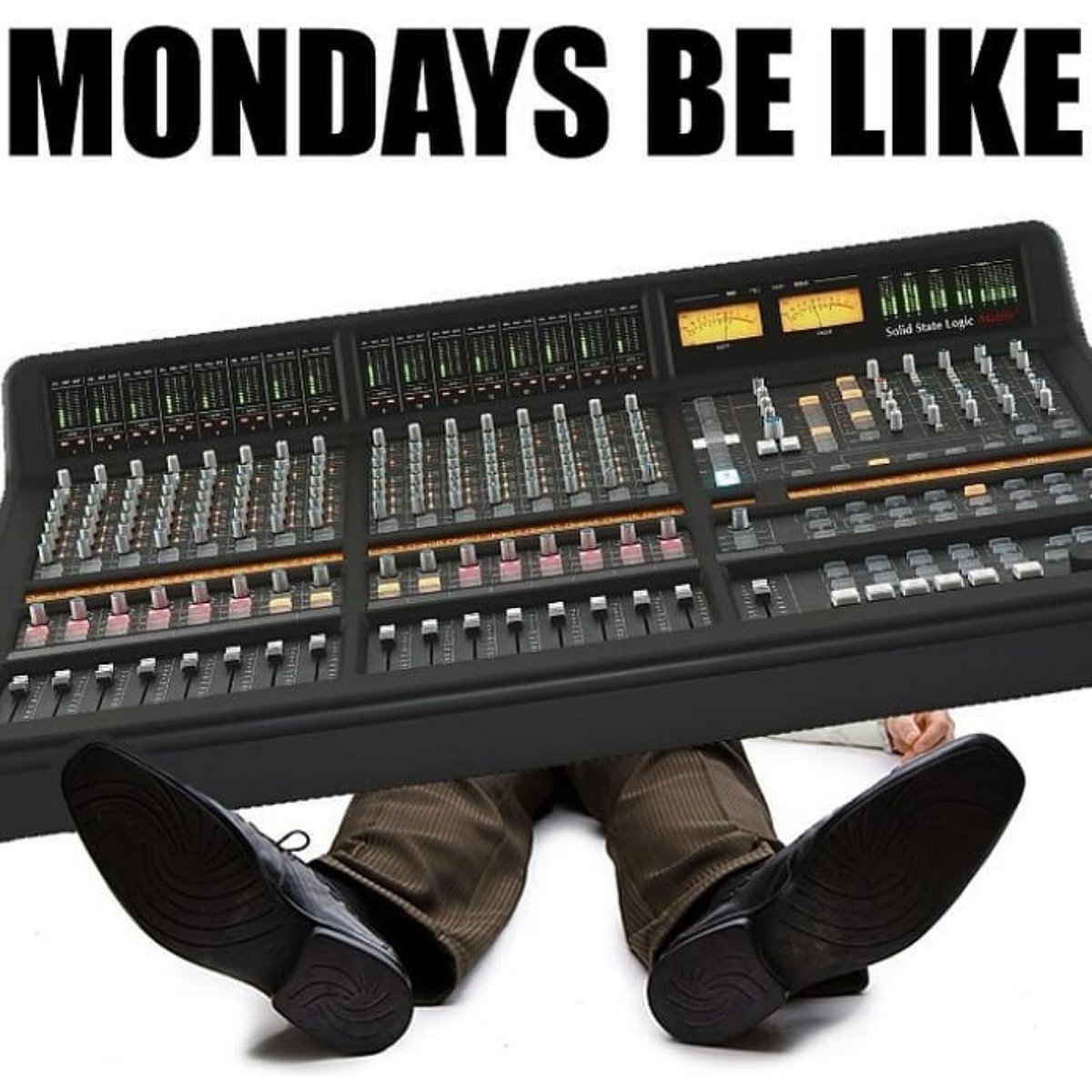 saeinstituteusa's tweet photo. Monday’s, am I right? Anyone else 🙋♂️? #wearesae #makemusichappen #repost @sae_meme #mondaymotivation #monday #madmonday #dcontrol #controller #audioengineering #audioengineer #saeinstitute #saememe https://t.co/z4z1RAJzQ2