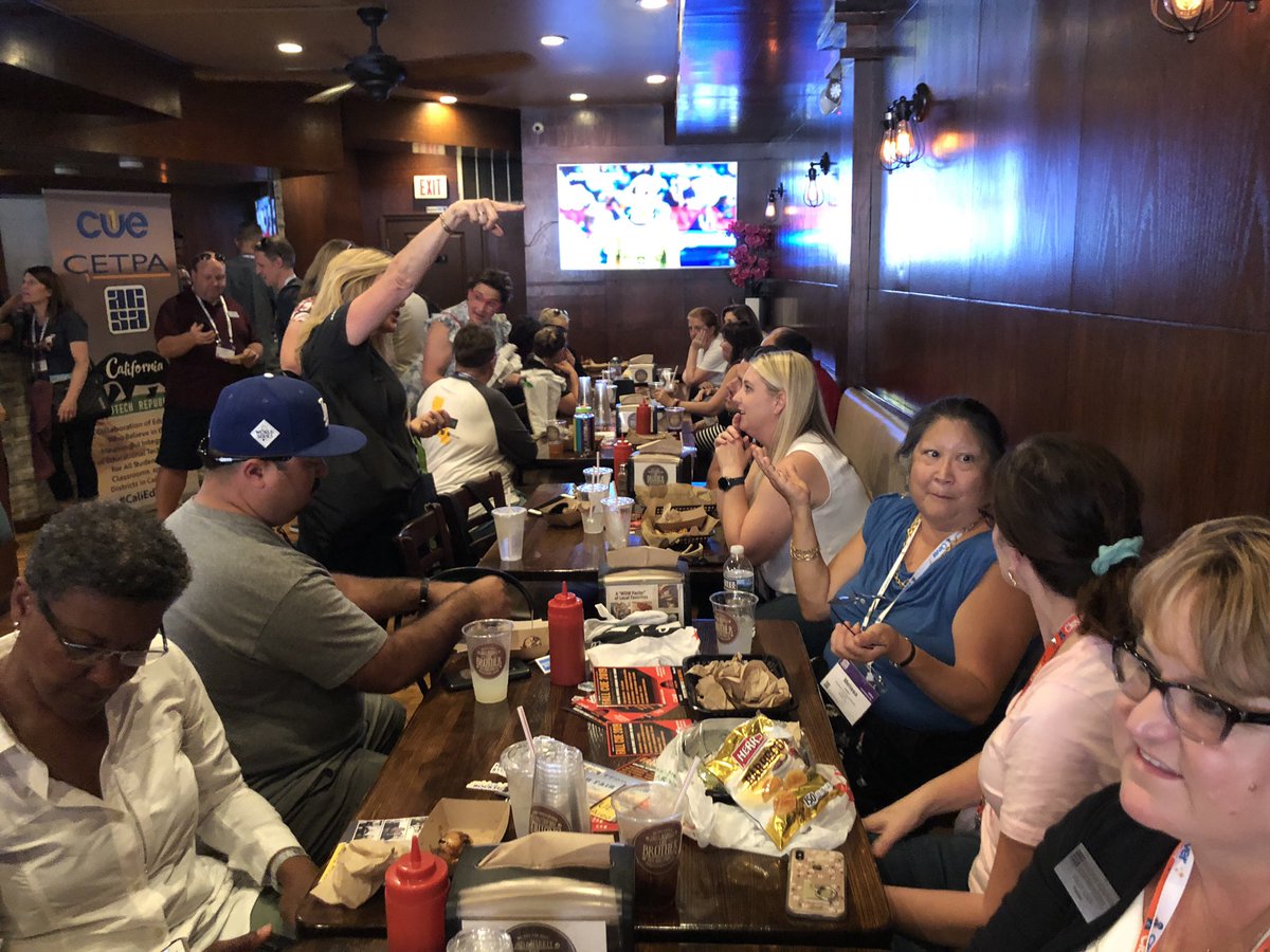 The #CALIEDTECH crew at #ISTE2019. Cheesesteaks and collaboration. @hce101 <a href="/pgilders/">Pam Gildersleeve-Hernandez</a> @CETPA @AndreaCetpa #WeareCUE
