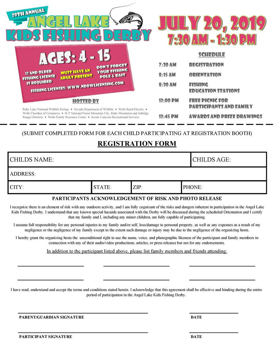 HumboldtToiyabe's tweet photo. Come join in the fun July 20th at the Angel Lake Kids Fishing Derby! Beautiful alpine lake outside of Wells, NV on a paved scenic byway. Heavily stocked with rainbow, brook, and tiger trout! #fishing #angellake #travelnevada #wellsnevada #optoutside #FishingFamily #kidsoutdoors https://t.co/Tg5HAHcKad
