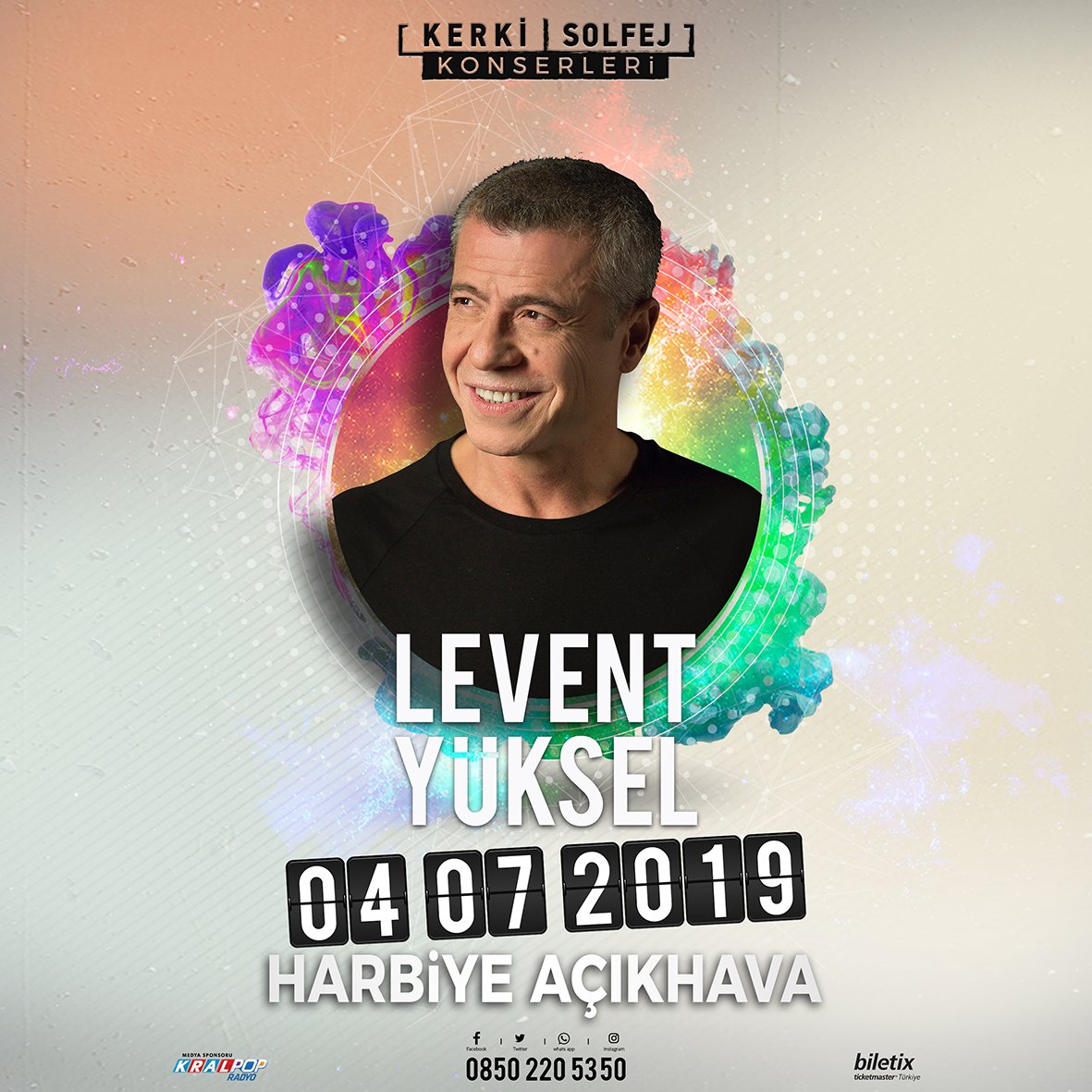Kerki I Solfej Konserleri kapsamında Levent Yüksel, 4 Temmuz Perşembe günü Harbiye Açıkhava'da sahnede! <a href="/leventuyuksel/">Levent Yüksel</a> @solfej_org <a href="/KerkiOnline/">Kerki|Solfej</a> #kralmüzik