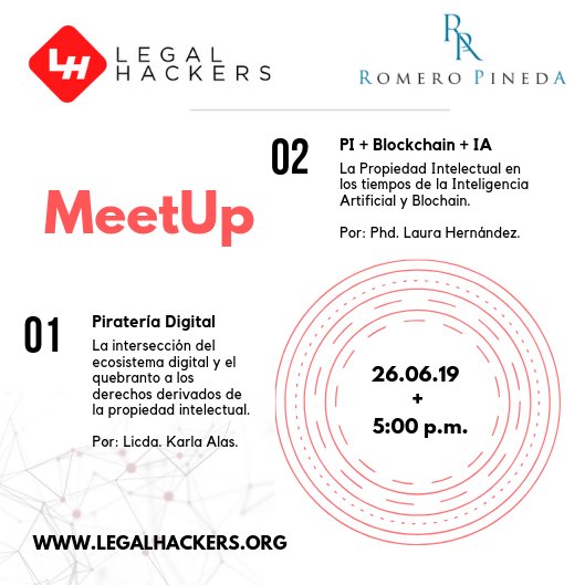 El Capítulo Oficial de Legal Hackers en Salvador agradece a <a href="/RomeroPinedalaw/">ROMERO PINEDA</a> por este espacio. Esperamos poder impulsar colaboraciones importantes para resolver los problemas más críticos que se dan en la intersección de la Ley y la Tecnología. #LegalHack #blockchain #IP #AI