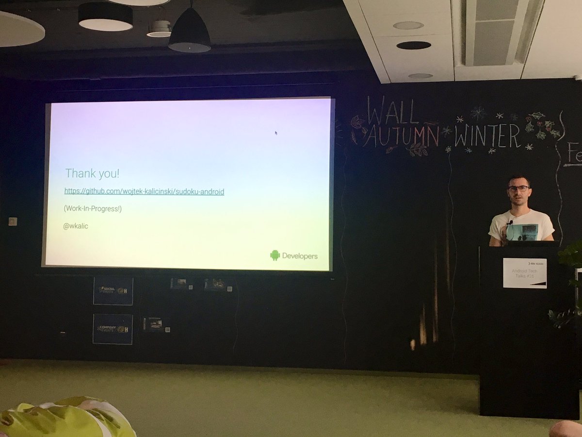 Hello Kraków! Great presentation about Kotlin Multiplatform from <a href="/wkalic/">Wojtek Kaliciński</a>, because not everything is about Flutter 🙃 <a href="/gdgkrk/">GDG Kraków</a> #AndroidTechTalks