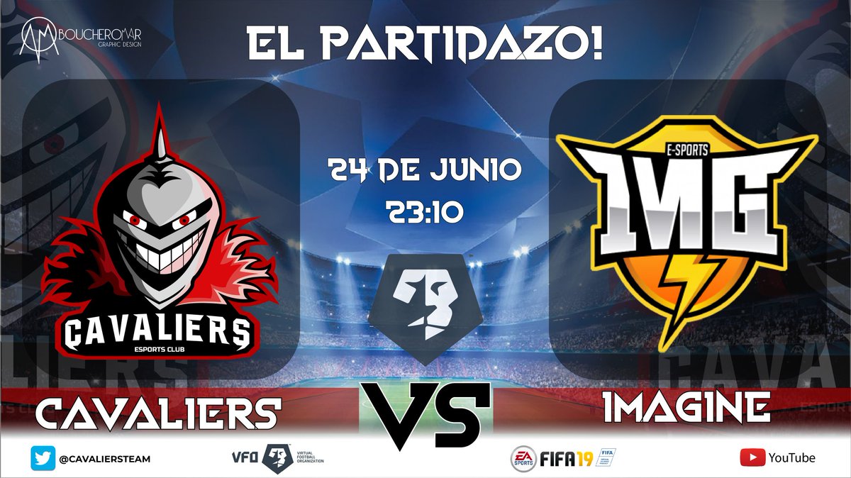 CavaliersEC's tweet photo. 🔥¡Nuestros caballeros luchan esta noche! ⚽🎮
Pásate a ver el mejor fútbol!
⏰ 24 junio | 23:10
🎙️Partido de @VFOspain_ps
🆚@ImagineSportsPS
Podréis disfrutar de nuestro partido a través de nuestro canal de Youtube.
📺 https://t.co/Xn7yNyibOO
#Cavls #eSports #FIFA https://t.co/iKYXqqK2Vg