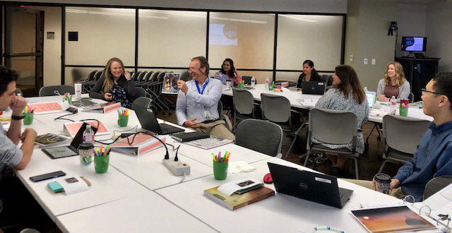 CILUNTHSC's tweet photo. The first day of our #coursedesignworkshop started with a #visualexplorer activity. What an excellent bunch of #health provider faculty: collaborative, creative and fun. We are lucky to have them here #unthsc #unthscproud #CenterforInnovativeLearning https://t.co/WyTTRAAaOr