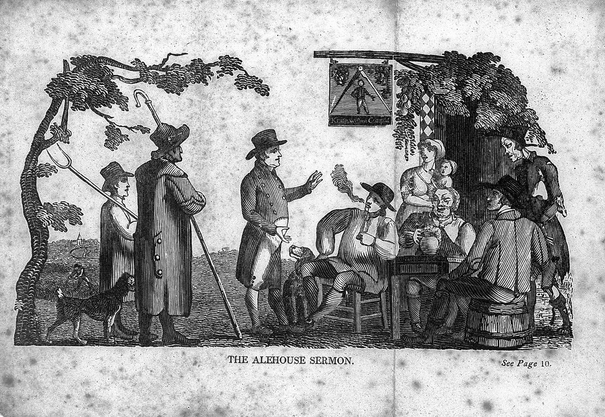 Levasseur, "The Alehouse Sermon," 1830. Wellcome Collection.
