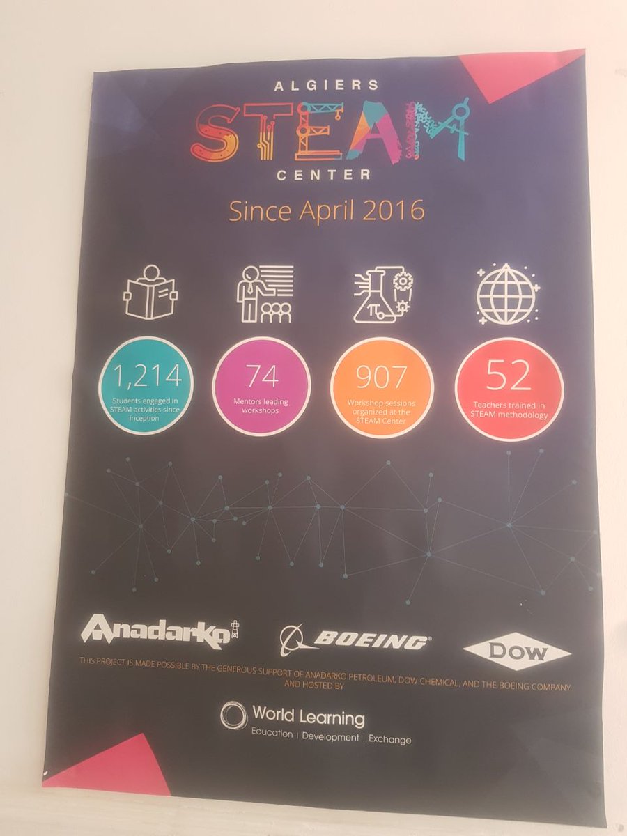 djenidiamel's tweet photo. This week i have been selected to attend a3days of STEM technical training teaching at the Algiers STEM center.
Thank you world learning algeria @WLAlgeria for the valuables sessions to develop new teaching skills.
#Techwomen18 #twimpact #Coding #assessememt #Lessonplan #WSBAT https://t.co/ioRAN4hPjv