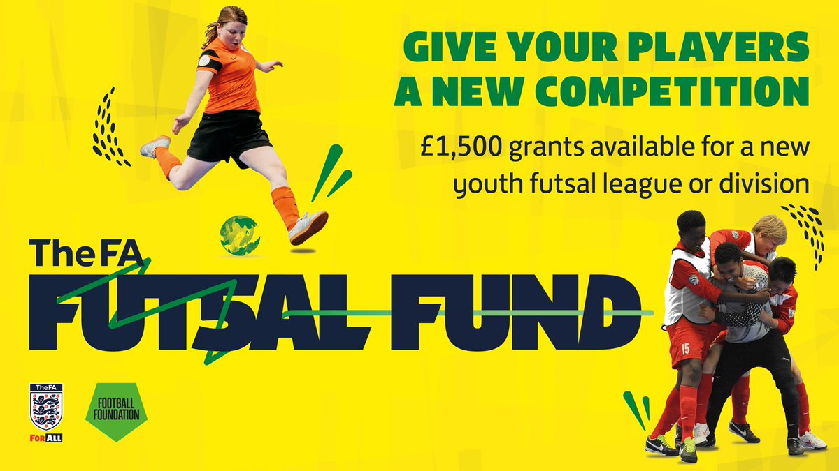 FootballFoundtn's tweet photo. Futsal is on the 🆙

That's why, alongside The @FA, we've launched The FA Futsal Fund and made grants of £1,500 available to clubs and leagues looking to create Futsal opportunities in their area.

More info:
https://t.co/8hNduMiQ5i https://t.co/n9pB7zV5mN