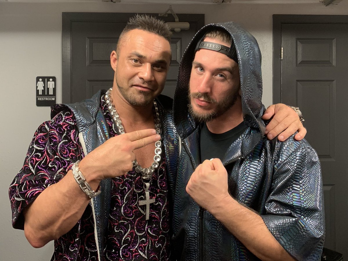 thejtdunn's tweet photo. I joked with my friends years back after watching Teddy Hart matches that one day I would travel the world with this ICON and we’d have the best matches together. Seemed impossible at the time. Now it’s all real and I’m happy I worked my ass off to get to this point. https://t.co/pQXm7GuJxY