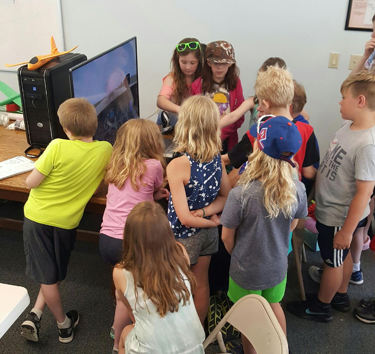 WhitinCommunity's tweet photo. Destination Aviation has taken flight! Welcome to week 1 of Camp Whitin! Don’t miss out on your child’s best summer ever, register today! 

#summercamp #campwhitin #aviation #mrmark #flight #simulator #nonprofit #followme https://t.co/2LAxGybXuj