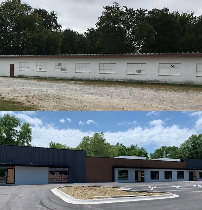 Red5Const's tweet image. The 10th &amp;amp; Main project! Wow! What a transformation!! This old warehouse is now new modern offices with the first tenant moving in soon.

#red5construction #officespace #downtownbentonville