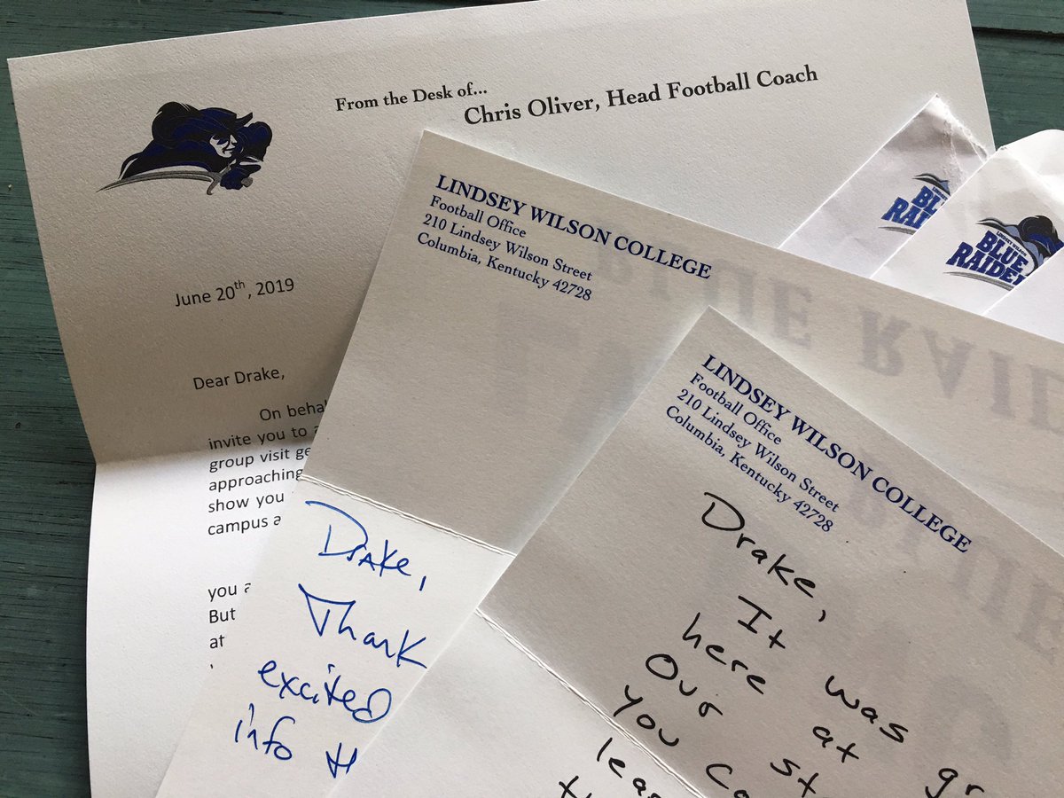 17dalsup's tweet photo. Got some mail today from @LWC_Football ‼️ Enjoyed speaking with you yesterday @CoachThrower2. Thank you all for the letters and I look forward to seeing everyone again in July! @LWCCoachO @CoachKleckler @Coach_CotterLWC #BlueRaid https://t.co/XTBOICnkNH