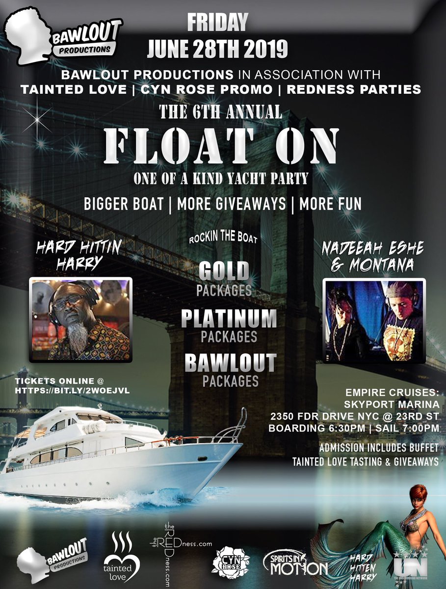 MontiGetMo's tweet photo. This Friday it’s the 6th Annual FLOAT ON one of kind Yacht Cruise!!! Get your tickets ASAP https://t.co/9VTChUzKE9