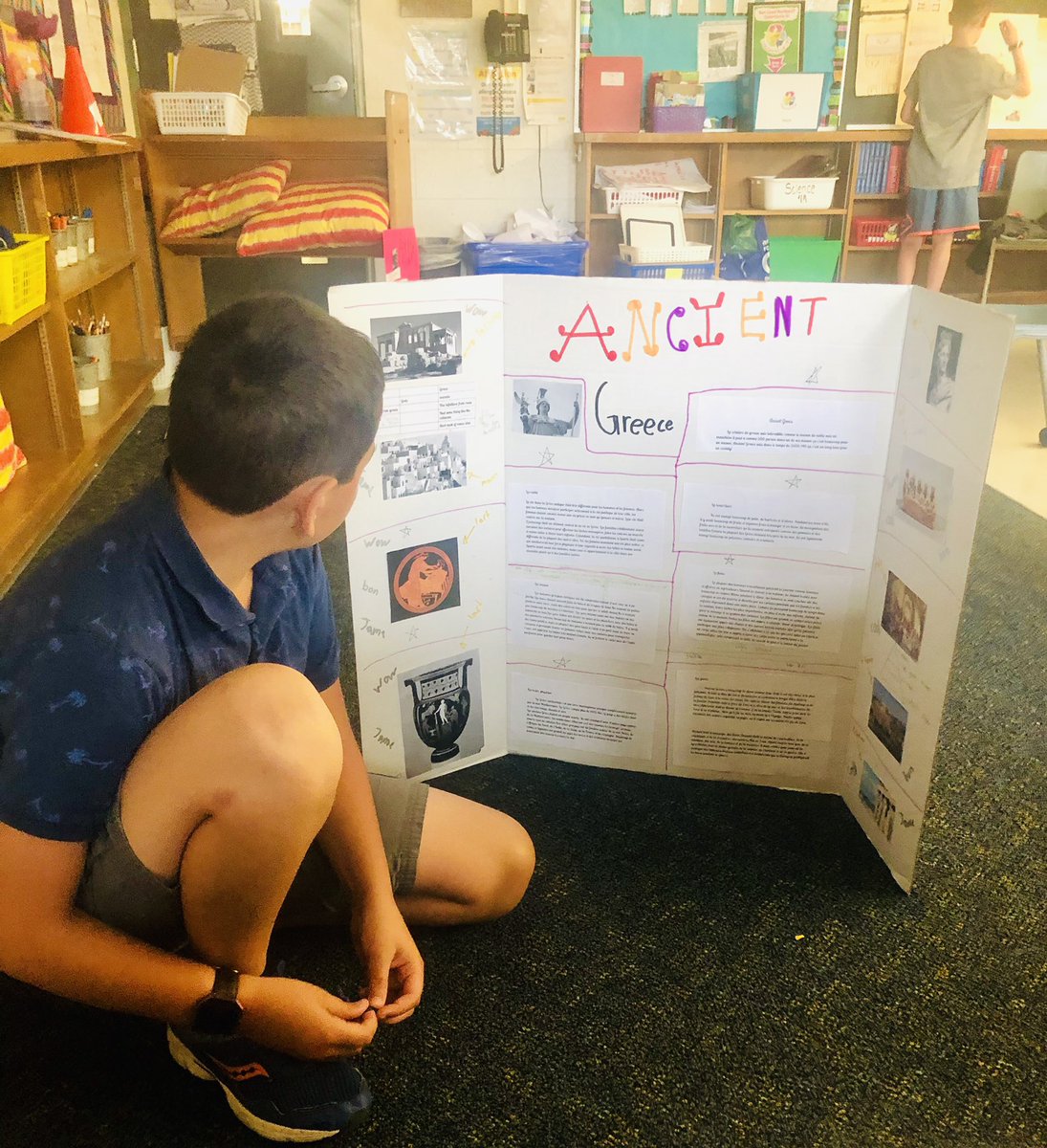 mslarocquefi's tweet image. Poster presentations have finally begun! Students proudly showing off their Ancient Civilizations Research! #grade4 #ancientcivilizations #posterprojects #Peel21st