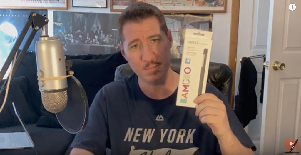 wacom's tweet photo. John Ferry from @Create1Sleep2 answers why you should switch to a #BambooInkPlus instead of using a surface pro pen or the pen that comes with your Lenovo or HP: https://t.co/reOP7kzJJM https://t.co/oMz6hvYdjL
